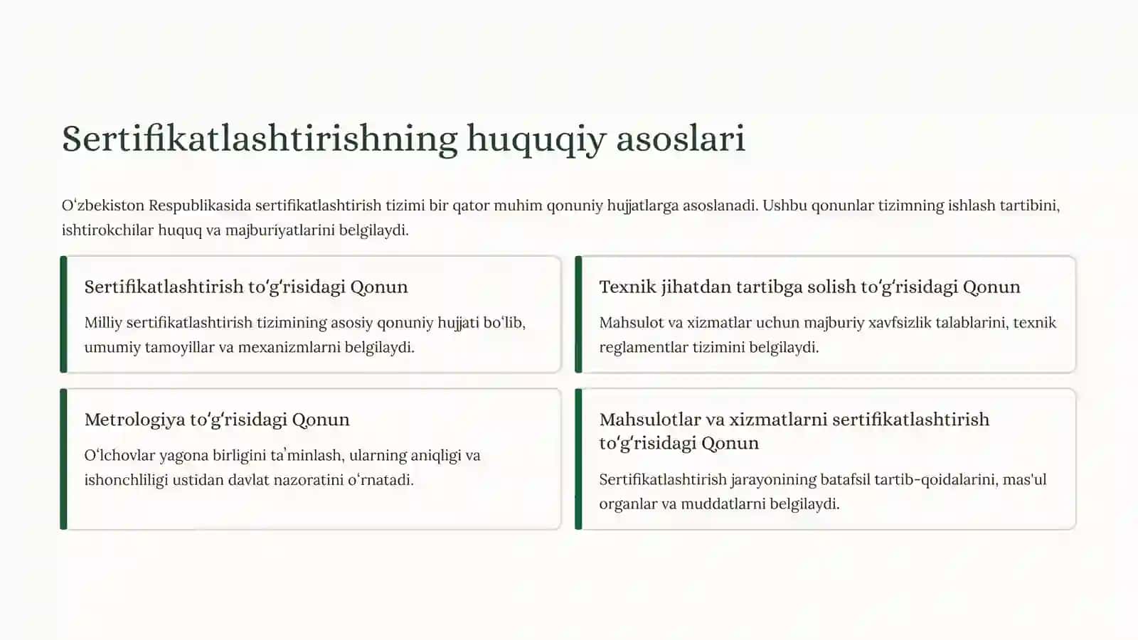 Sertifikatlashtirish va uning huquqiy-meʼyoriy taʼminoti 3