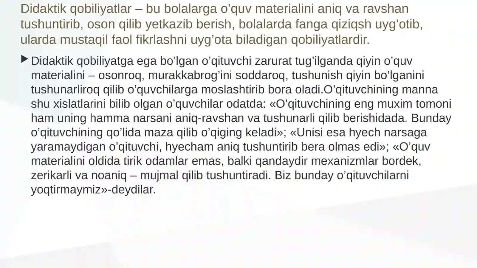 Pedagogik qobiliyatning turlari va ularning tasnifi 3