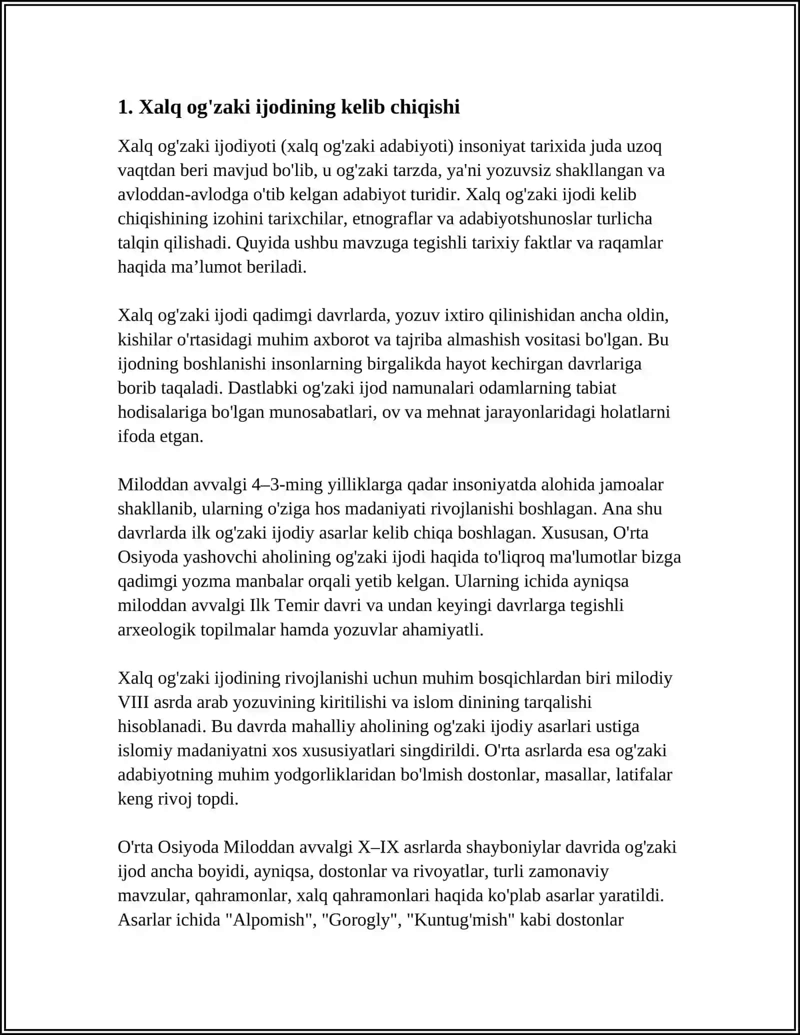 Xalq og'zaki Ijodi 3