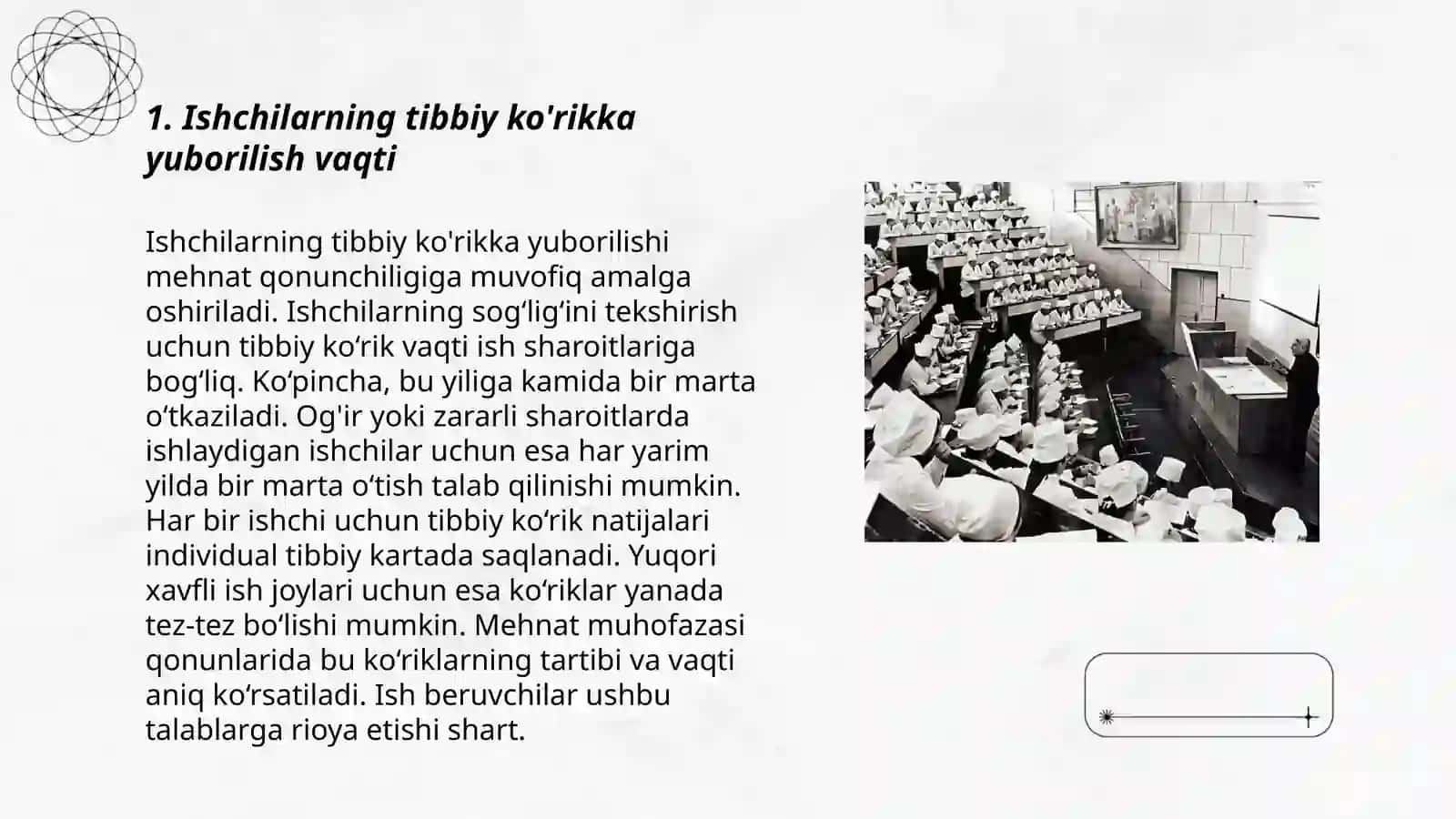 Sanoat korxonalarida ishchilarni tibbiy ko'rikdan o'tkazish tartibi 3