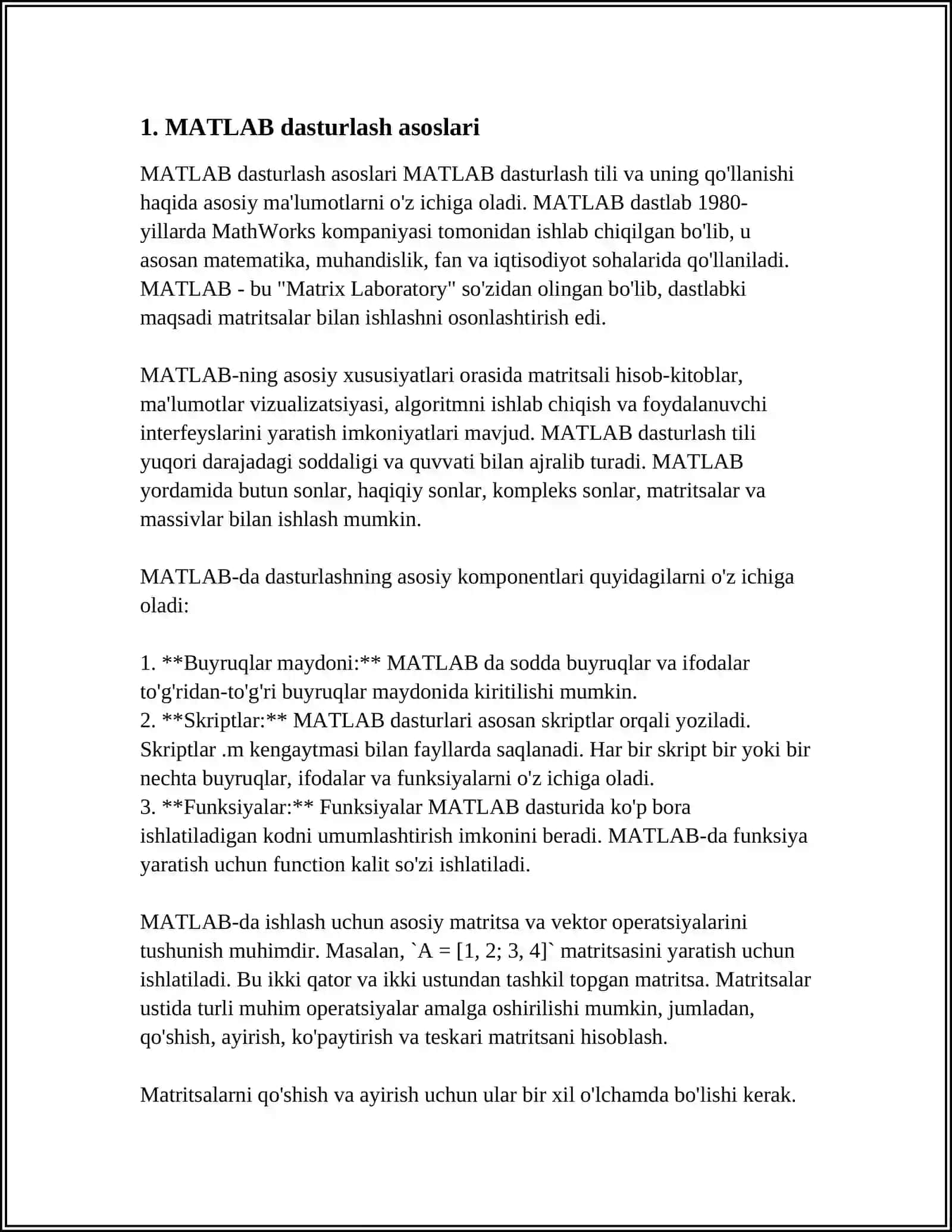MATLAB - FAYLDAGI SO'ZLARNI TESKARI TARTIBDA O'QIVCHU DASTURNI YOZING 3