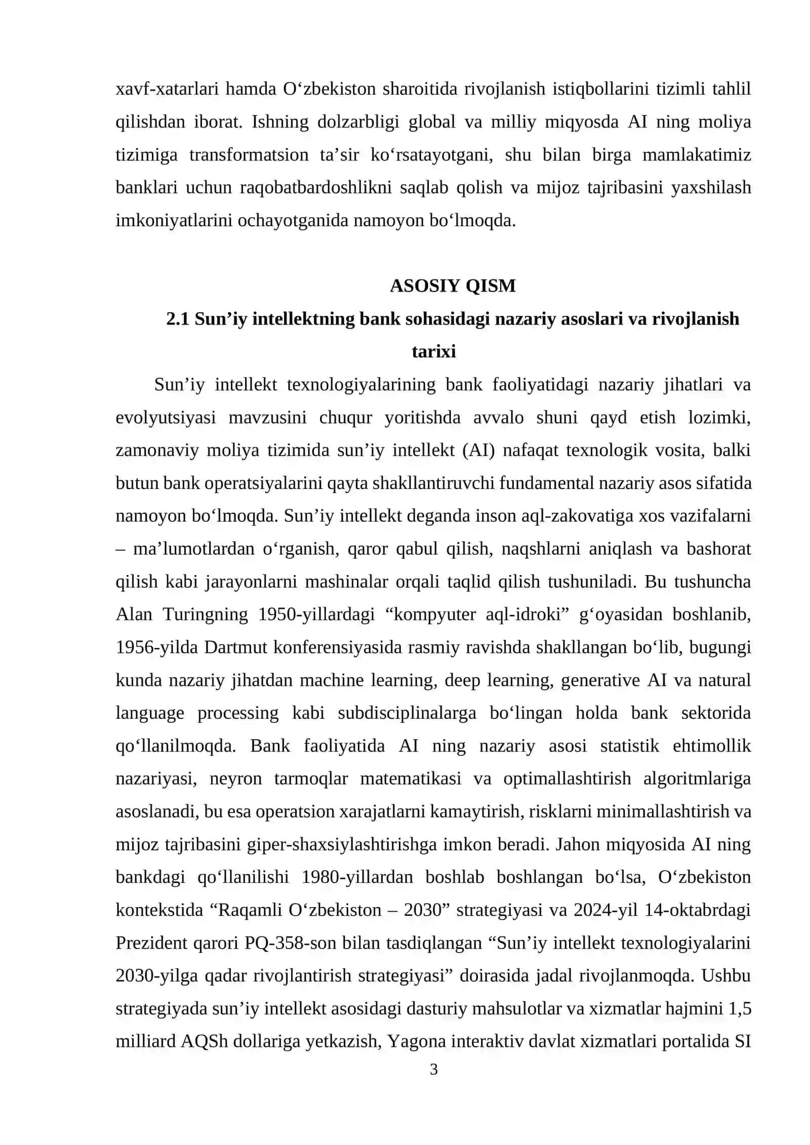 Sun’iy intellektning bank sohasida qo‘llanilishi 3