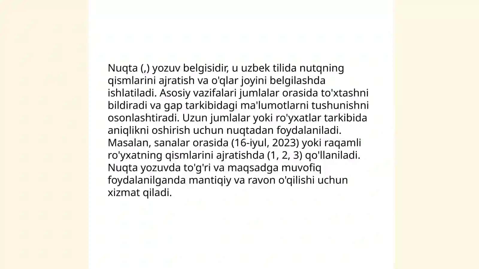 Punktuatsiya. Tinish belgilari va uning qõllanilishi 3