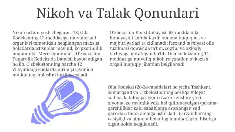 Nikoh va Talak Qonunlari 3