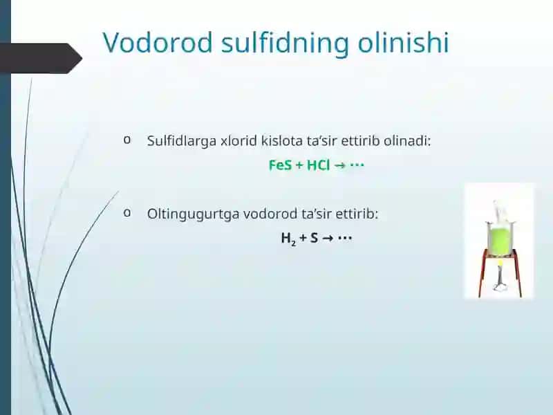 Oltingugurtning vodorodli birikmalari 3