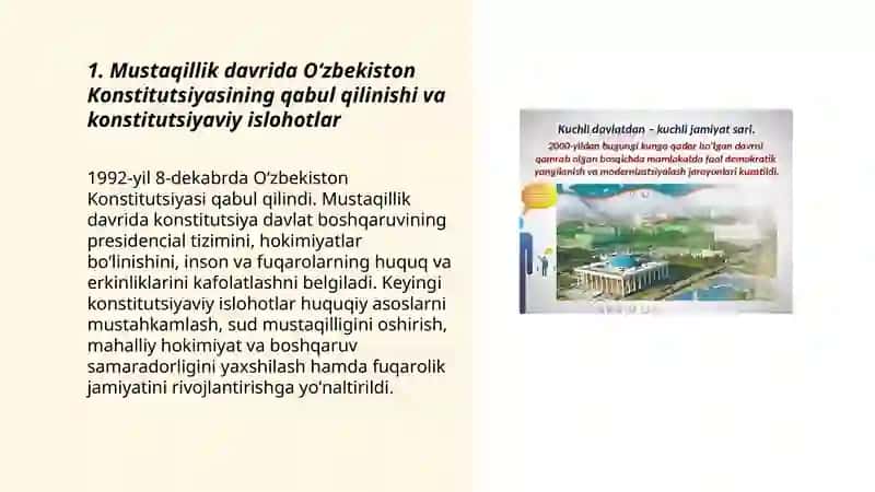 Mustaqillik yillarida davlat boshqaruvi tizimida amalga oshirilgan islohotlar 3