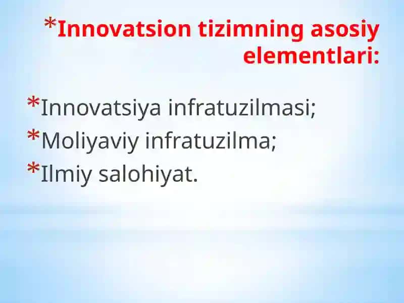 O’zbekiston iqtisodiyotining innovatsion rivojlanish yo’li 3
