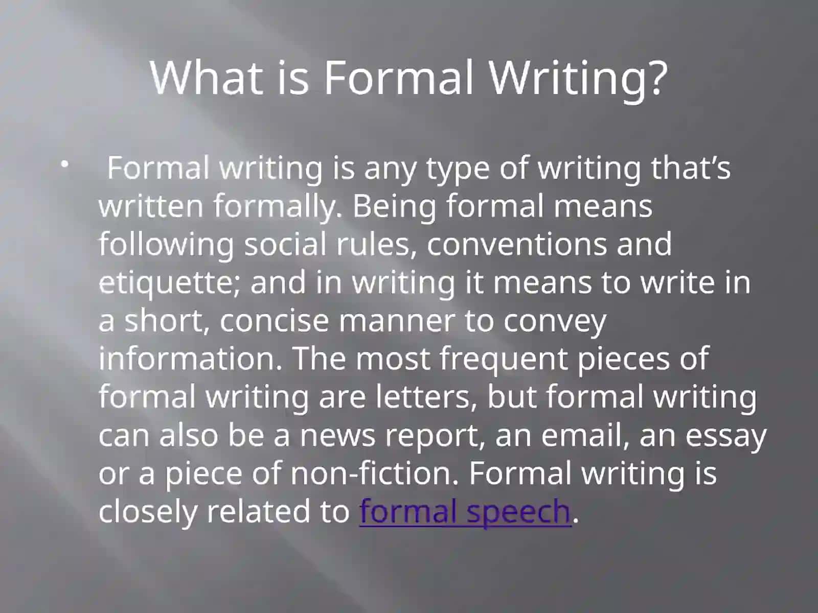 Formal Writing 3
