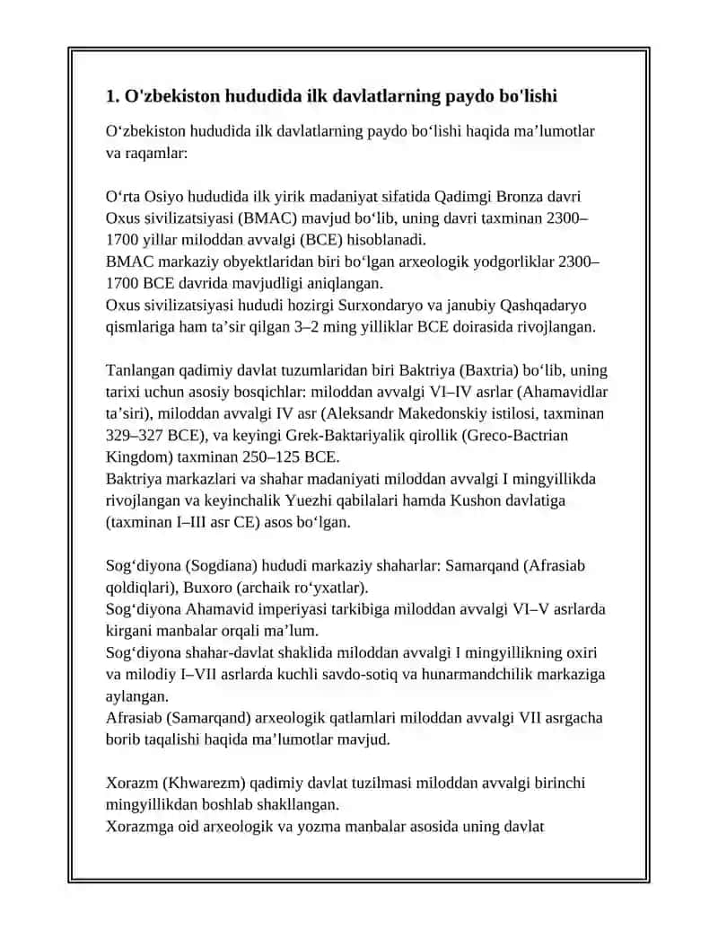 O'ZBEKISTON HUDUDIDA QADIMGI DAVLAT VA HUQUQ 3
