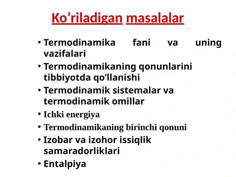 KIMYOVIY TERMODINAMIKA  ASOSLARI 3