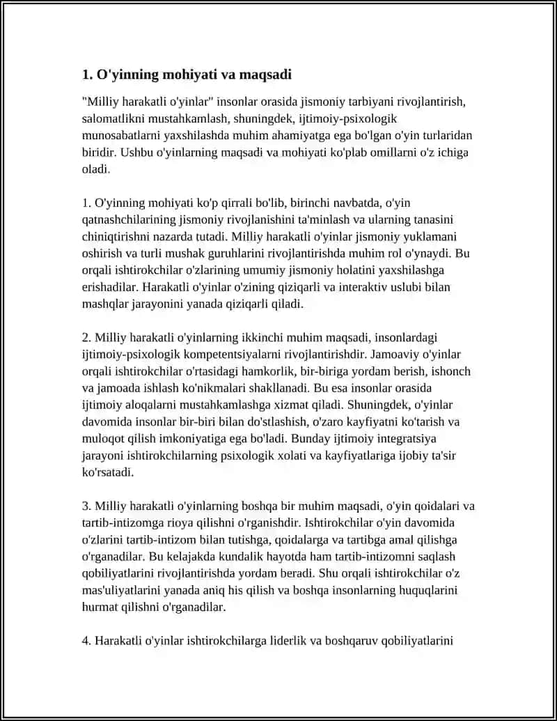 MILLIY HARAKATLI O'YINLARNING MAZMUNI 3