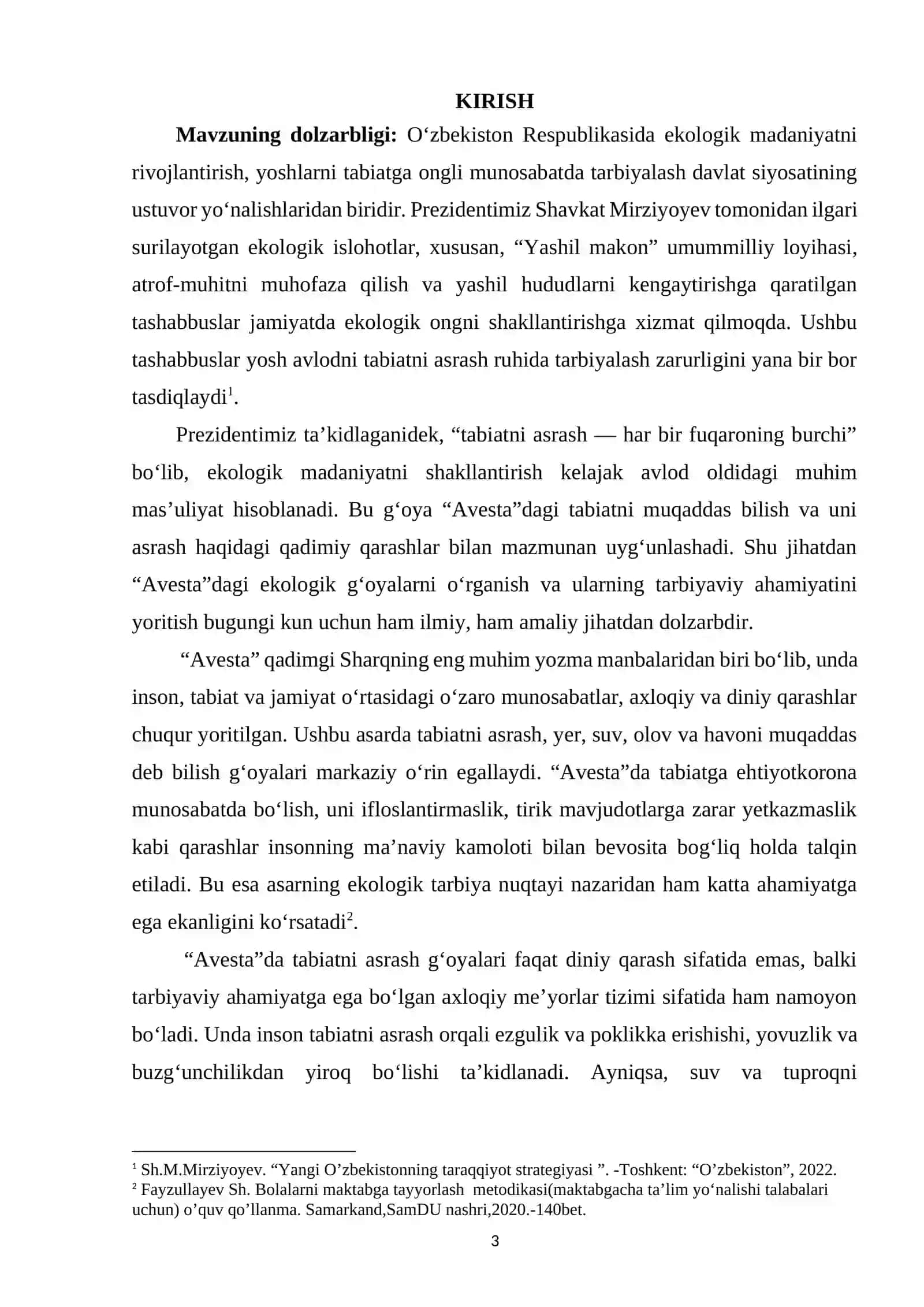 TABIAT BILAN TANISHTIRISH METODIKASI FANIDAN “AVESTO”DA TABIATNI ASRASH HAQIDA FIKRLAR VA ULARNING TARBIYAVIY AHAMIYATI 3