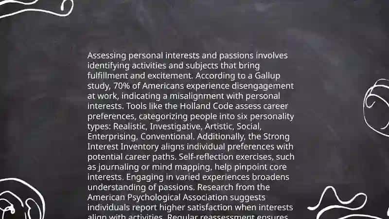 Assessing Personal Interests and Passions 3