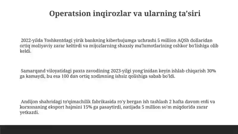 Korxona faoliyatida inqirozli vaziyat 3