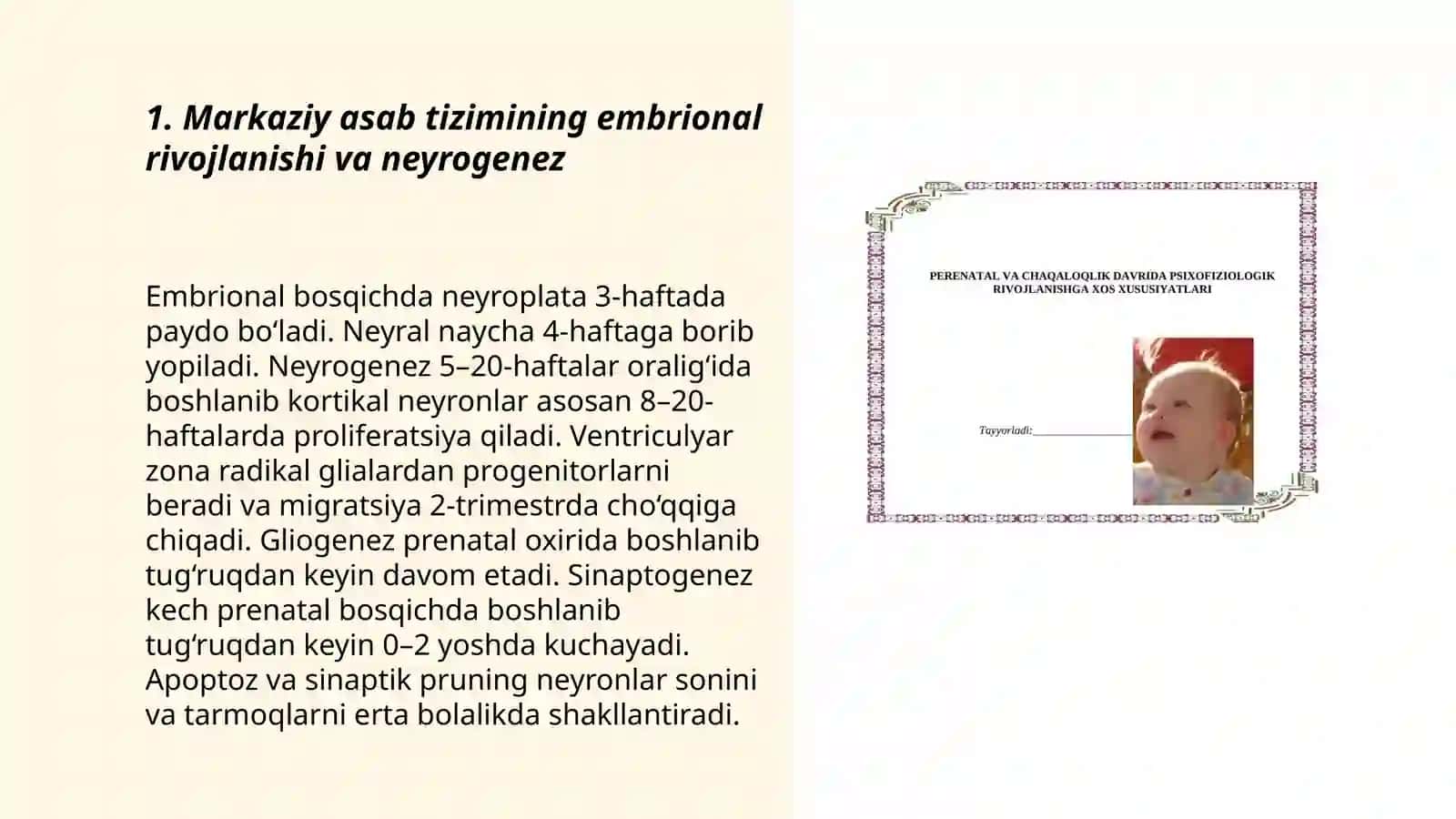 Prenatal va chaqaloqlik davrida psicofiziologik rivojlanishga xos xususiyatlari 3