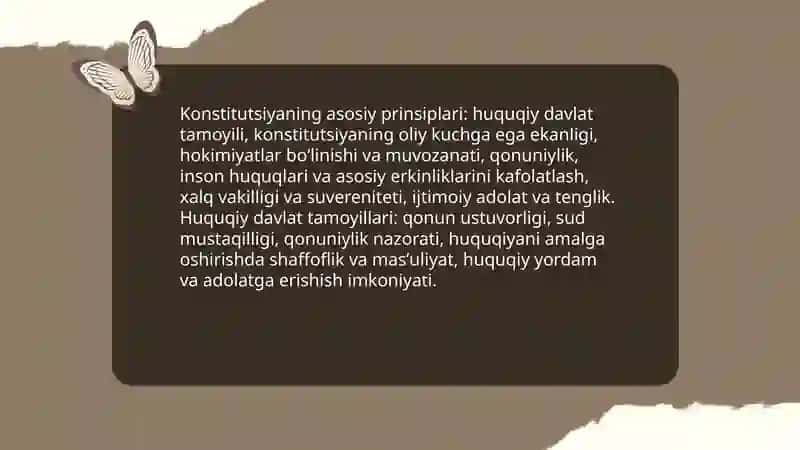 Konstitutsiyaning asosiy prinsiplari va huquqiy davlat tamoyillari 3