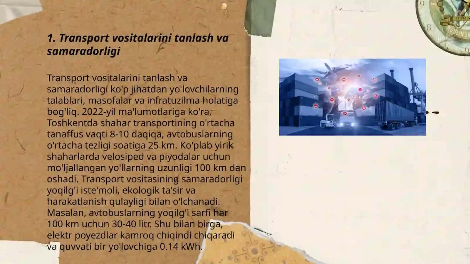 Transport Logistikasi majmuasi. Logistik tizimlarda tashishni tashkil etish 3