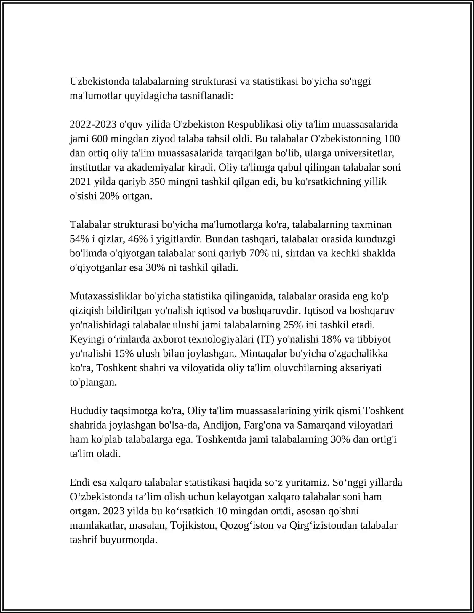TUZILMALAR YARATISH VA OBYEKTLAR MASSIVIDA FOYDALANISH 3