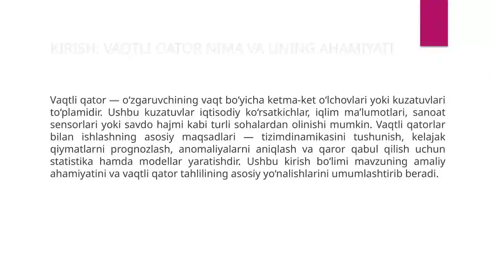Vaqtli qatorlar toʻgʻrisida asosiy tushunchalar 3