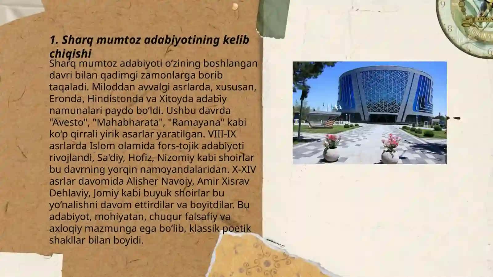 Sharq mumtoz adabiyotshunosligi tarixi boʻyicha taqdimot 3