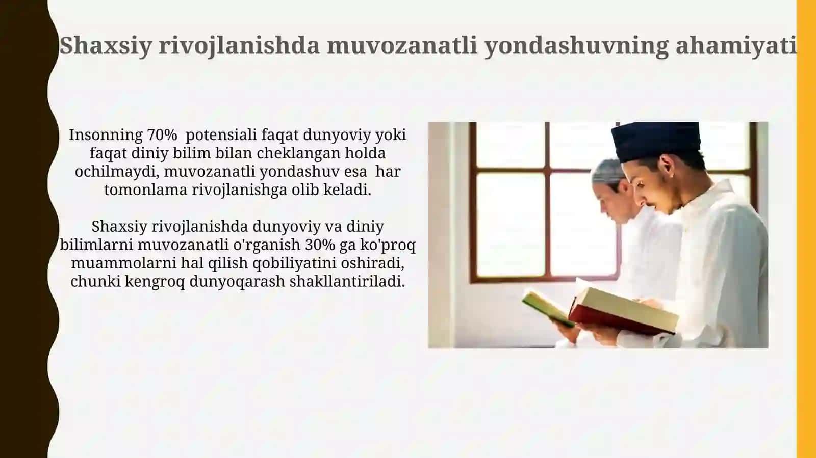 Dunyoviy va Diniy Bilimlar Mutanosibligini Tanlashning Ahamiyati 3