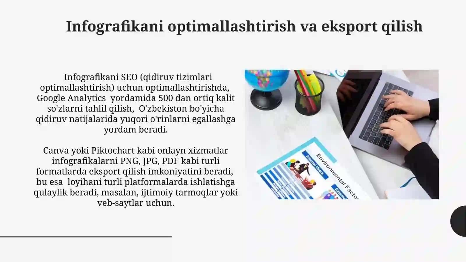 Infografika yaratishda onlayn xizmatlarlar bilan ishlash 3
