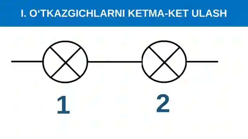 LABORATORIYA ISHI: O‘TKAZGICHLARNI KETMA-KET VA PARALLEL ULASHNI  O‘RGANISH 3