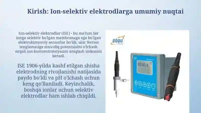 Ion-selektiv elektrodlar va ularning amaliy qo‘llanilishi 3