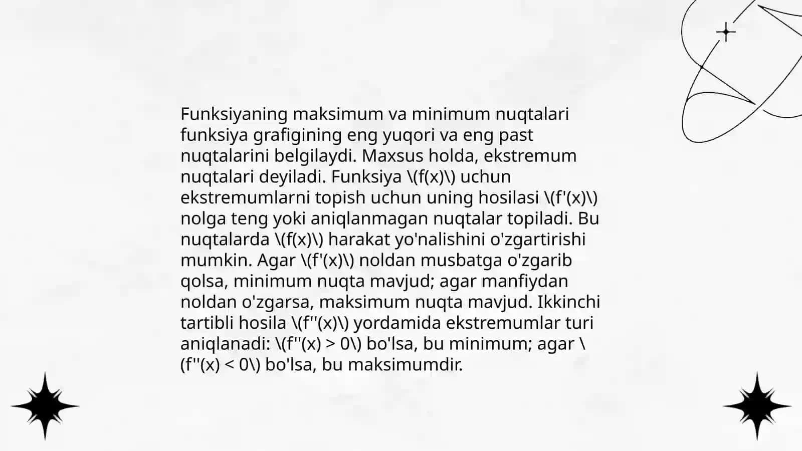 Maksimum va minimum topish algoritmlari 3