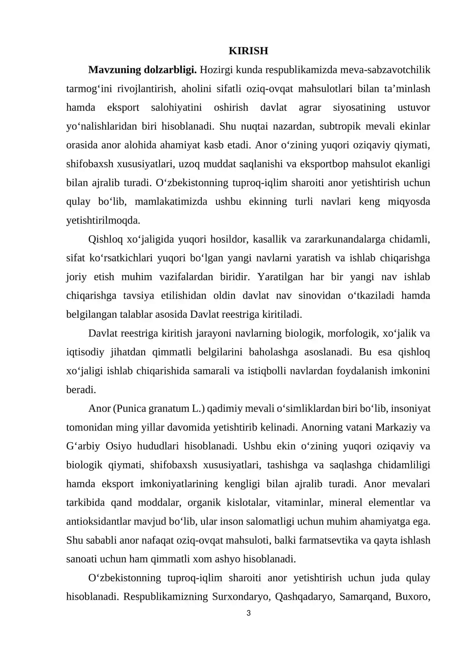 ANOR NAVLARINI DAVLAT REESTRIGA KIRITISH TALABLARI VA SINOV ME’ZONLARI 3
