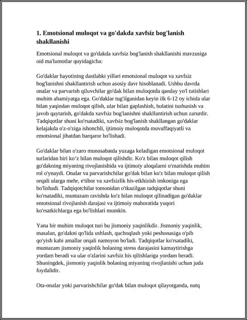 GO'DAKLIK DAVRIDA PSIXIK RIVOJLANISHDA KATTALAR BILAN EMOTSIONAL MULOQOTNING AHAMIYATI 3