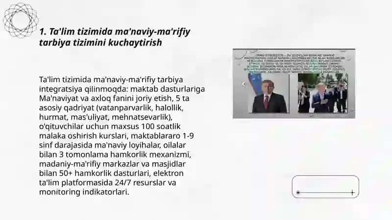 Ta'lim tizimida ma'naviy-ma'rifiy tarbiya tizimini kuchaytirish 3