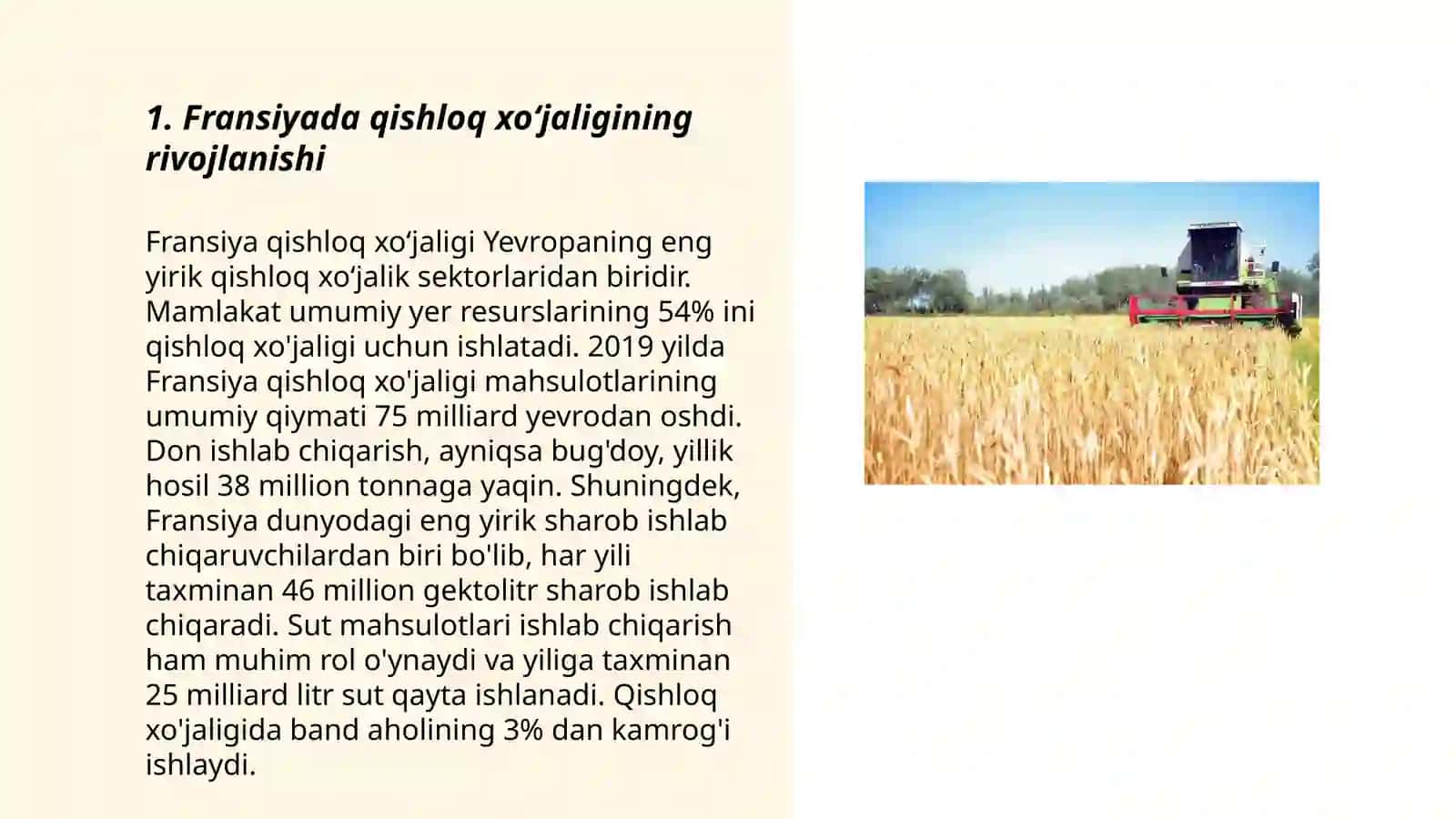 Fransiyada hududiy qishloq xoʻjaligi tashkil etishning ahamiyati 3