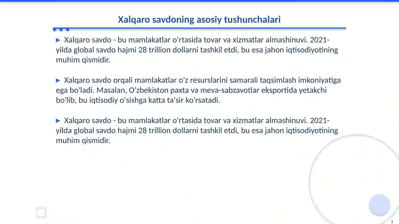 Xalqaro savdoning iqtisodiy oʻsishga ta’siri 3