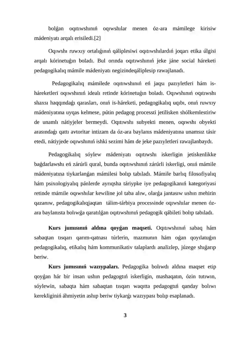 SABAQ HÁM SABAQTAN TÍSQARÍ OQÍTÍWSHÍNÍŃ QARÍM-QATNASÍ 3
