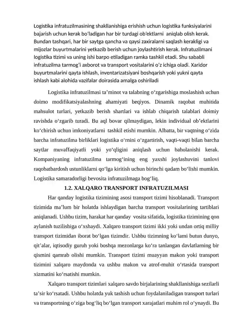 10-mavzu. XALQARO LOGISTIKA INFRATUZILMASI 3