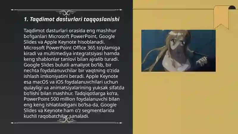 Taqdimotlarni ishlab chiqarishning zamonaviy vositalari 3