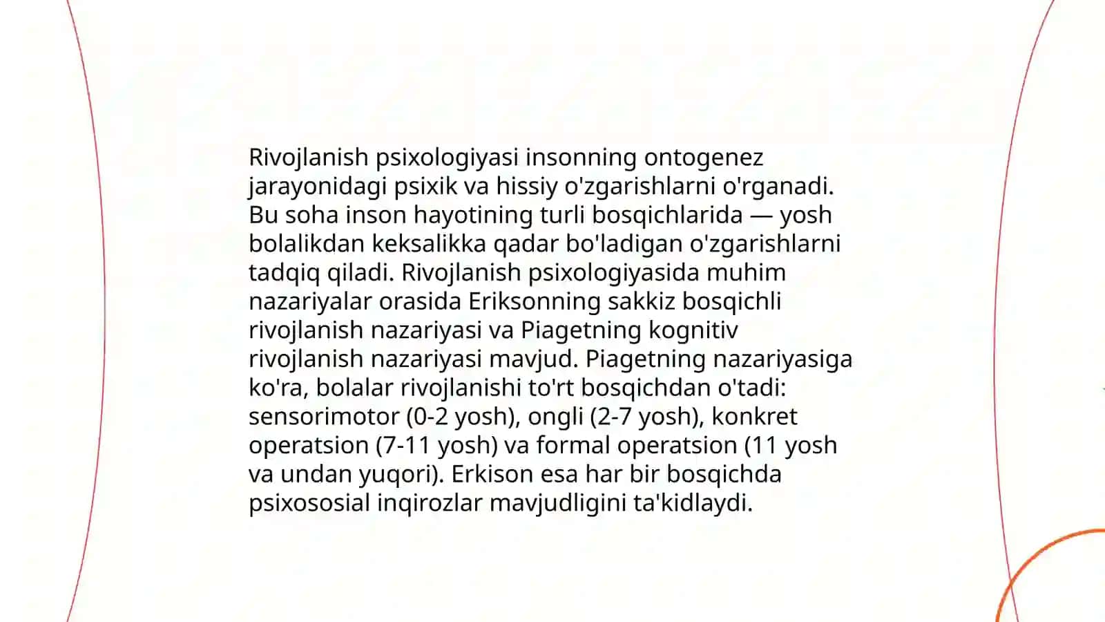 Rivojlanish psixologiyasi fan sidatida 3