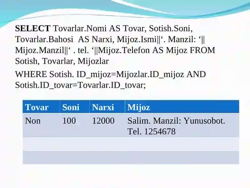 Tranzaksiyalarni boshqarish. 3