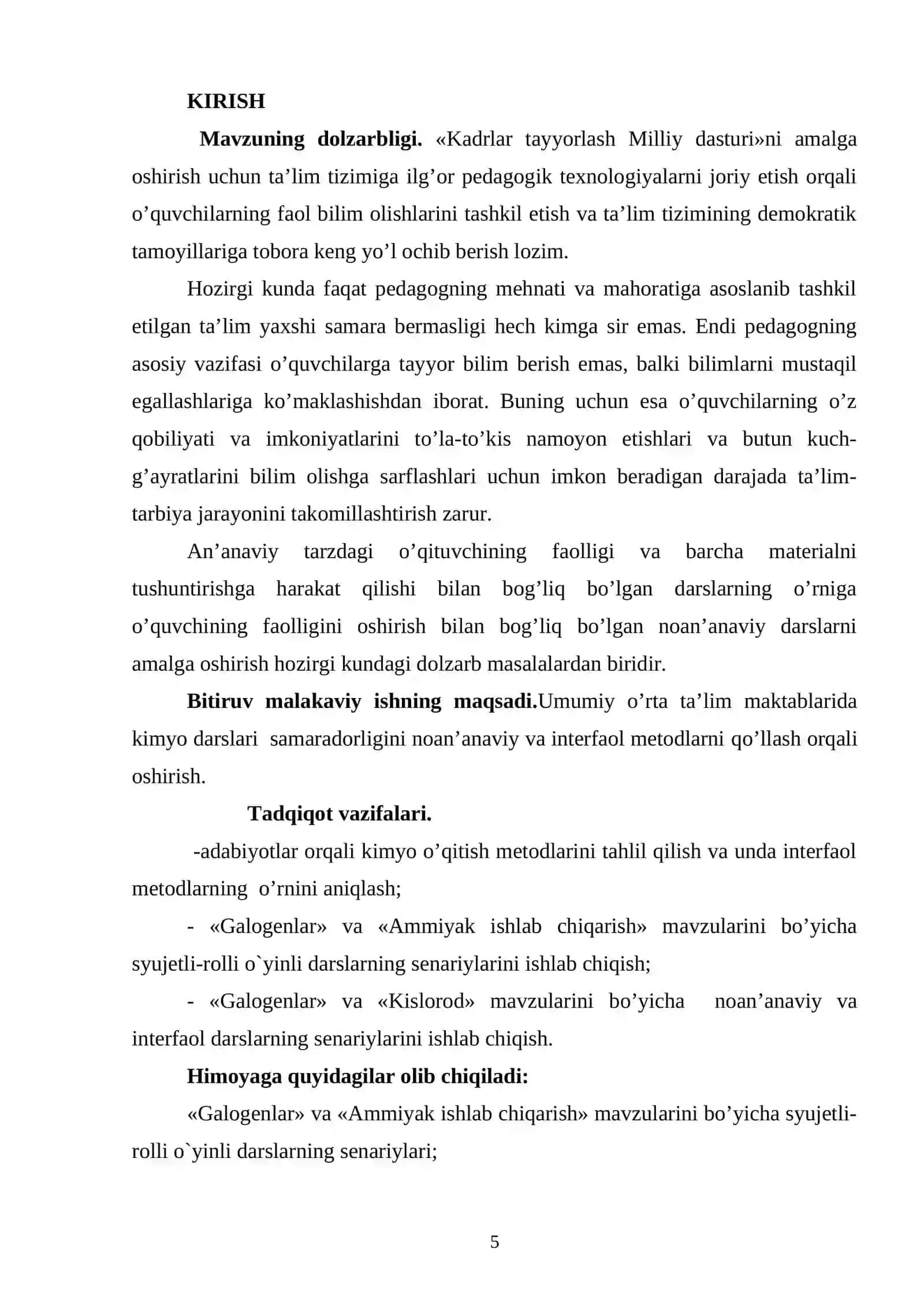 Umumiy o’rta ta’lim maktablarida kimyo darslarini takomillashtirish muammolari 3
