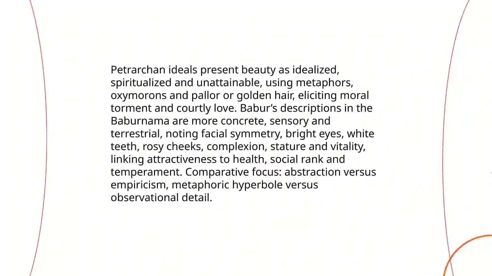 The Concept of Ideal Beauty in Renaissance Sonnet Poetry and in the Works of Babur (Zakhiriddin Muhammad) 3