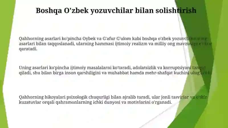 Abdulla Qahhorning hikoyalari tahlili 3