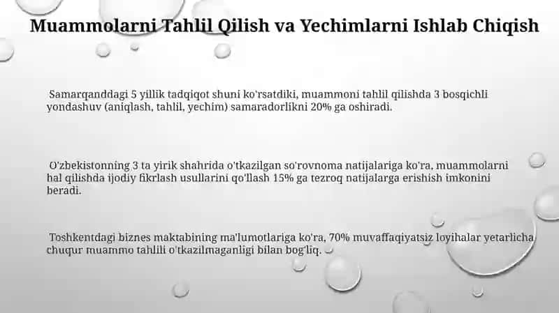 Qarorlar qabul qilish. Personalni rivojlantirish va yangilash usullarini ishlab chiqish 3