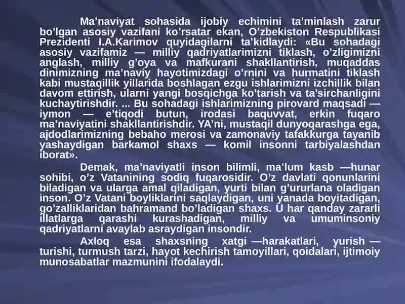Ma’naviy-axloqiy tarbiya mohiyati, asosiy tushunchalari 3