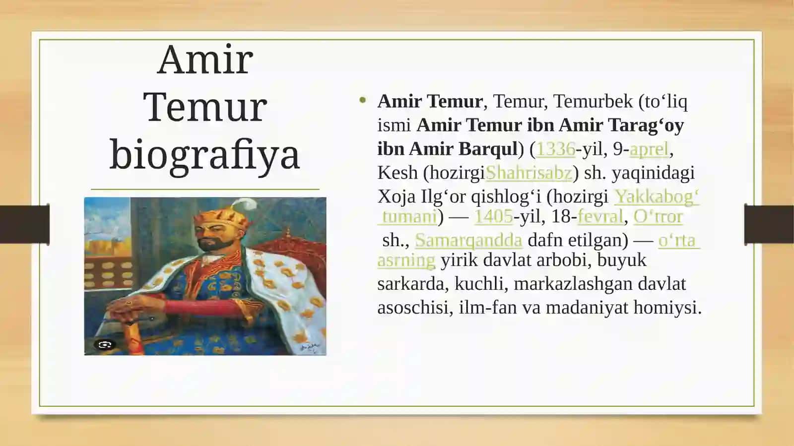 Amir Temur davri haqida 3