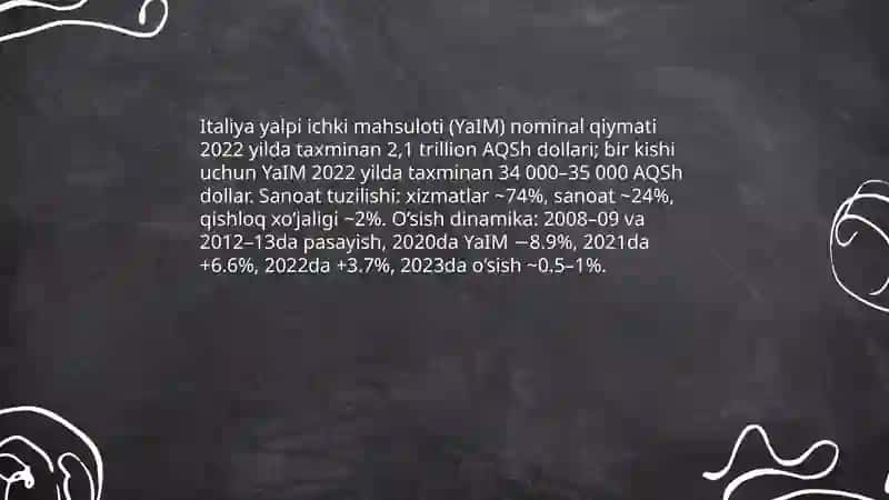 Italiya iqtisodiy statistikasi 3