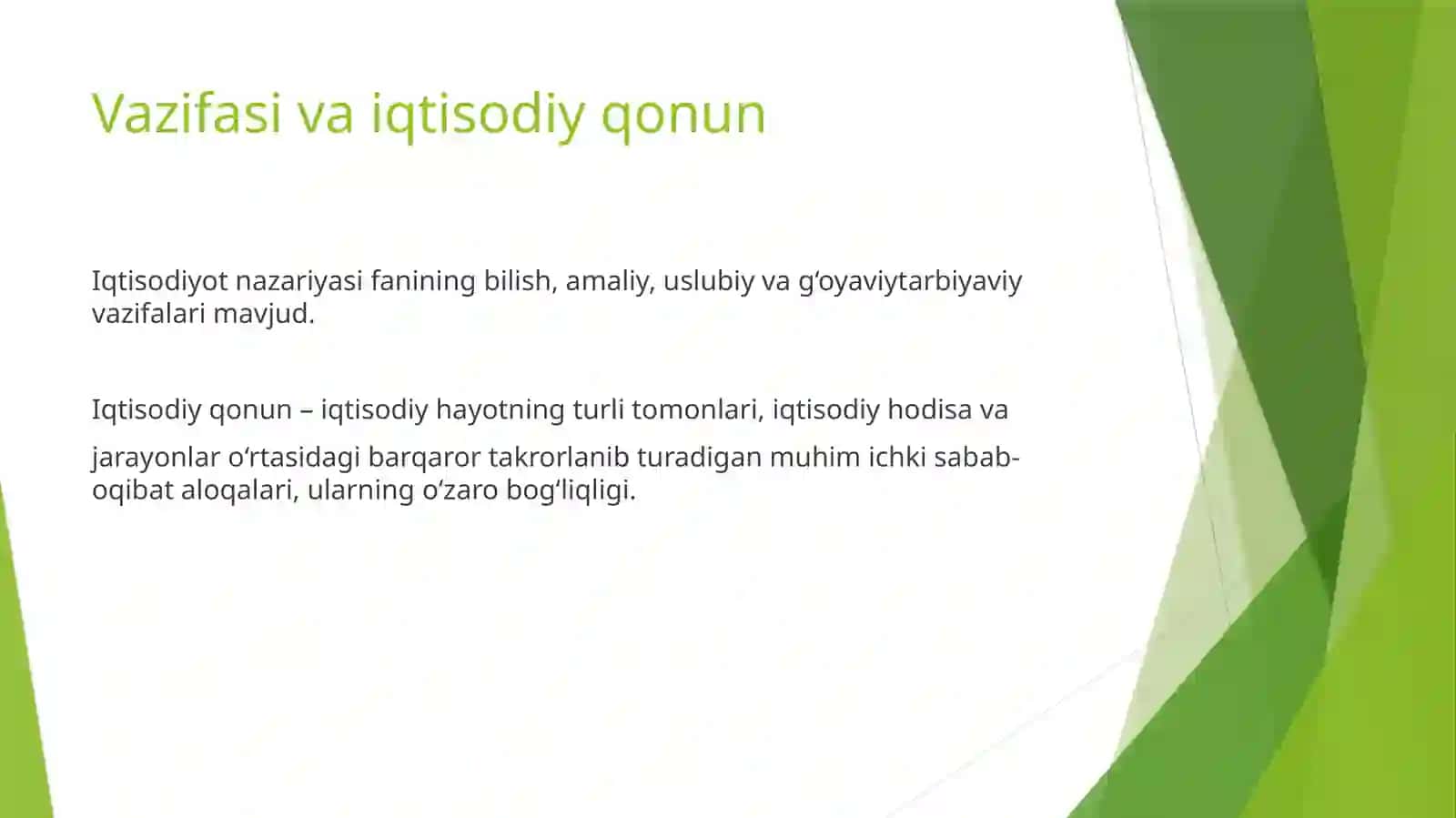 Iqtisodiyot nazariyasi fanining predmeti va o'rganish usullari 3