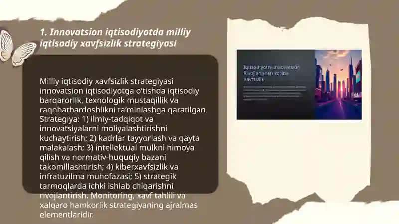 Innovatsion iqtisodiyotga oʻtish sharoitida xavfsizlikni taʼminlash shartlari 3