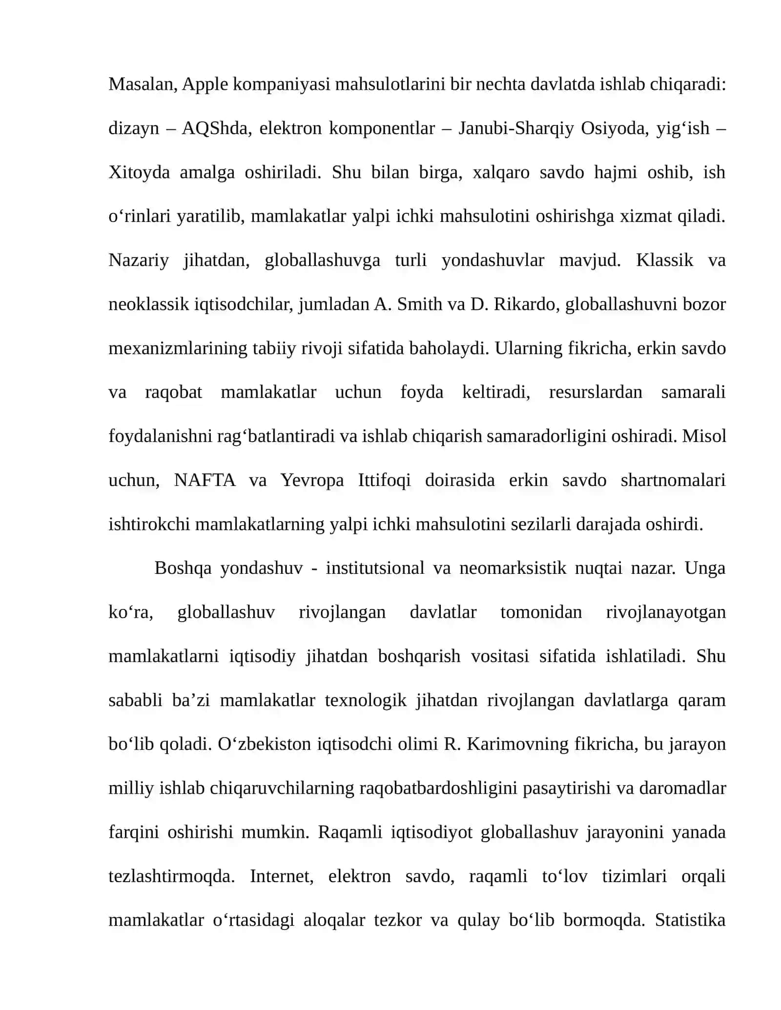 Globallashuv sharoitida jahon iqtisodiyotining rivojlanish tendensiyalari 3