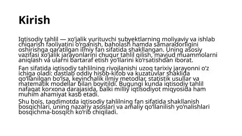 Iqtisodiy tahlilning fan sifatida rivojlanish bosqichlari 3